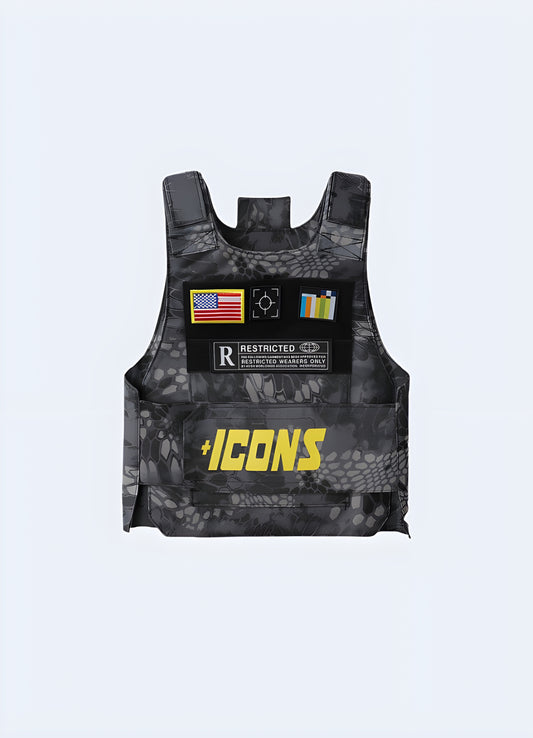 Express your american spirit with this vibrant vest grey.
