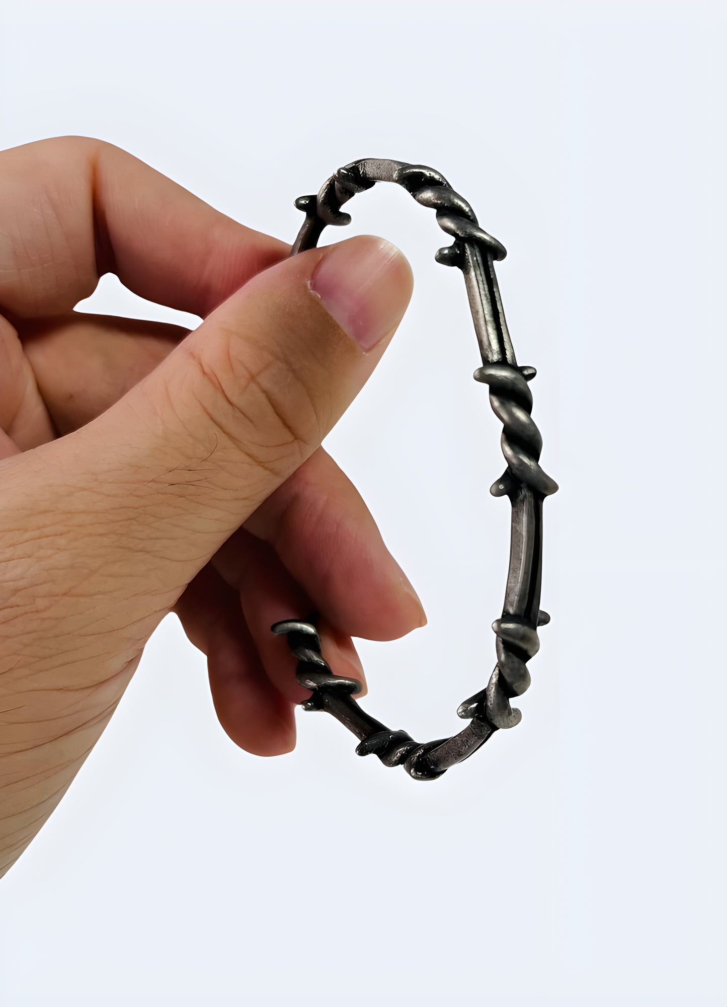 Stainless steel metal fits most wrist sizes.