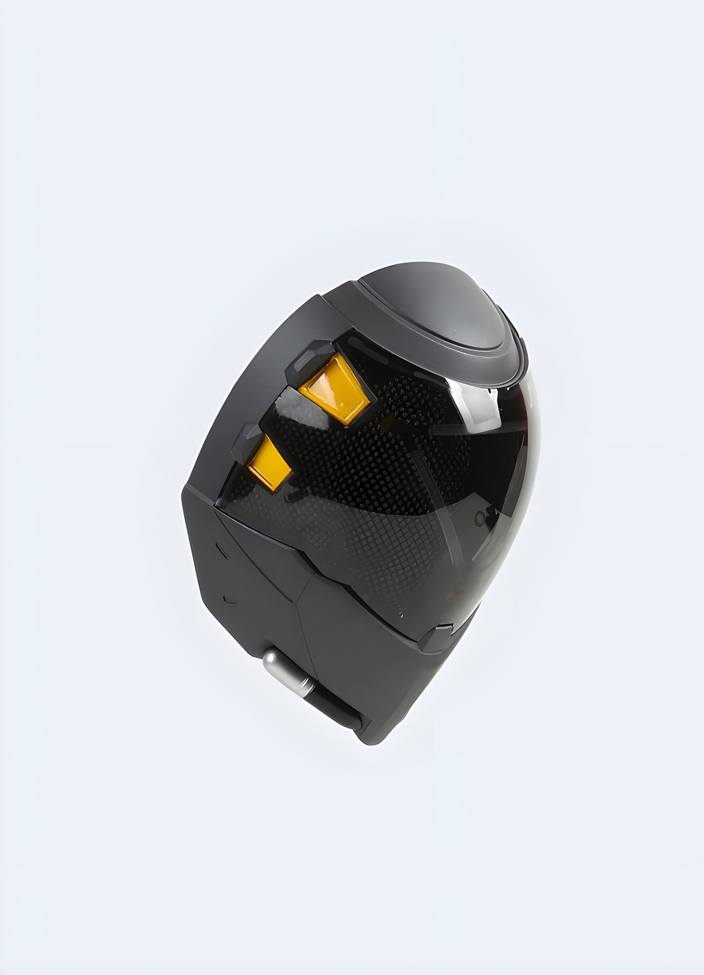 Cyber face mask, front view. Futuristic design with ventilation.