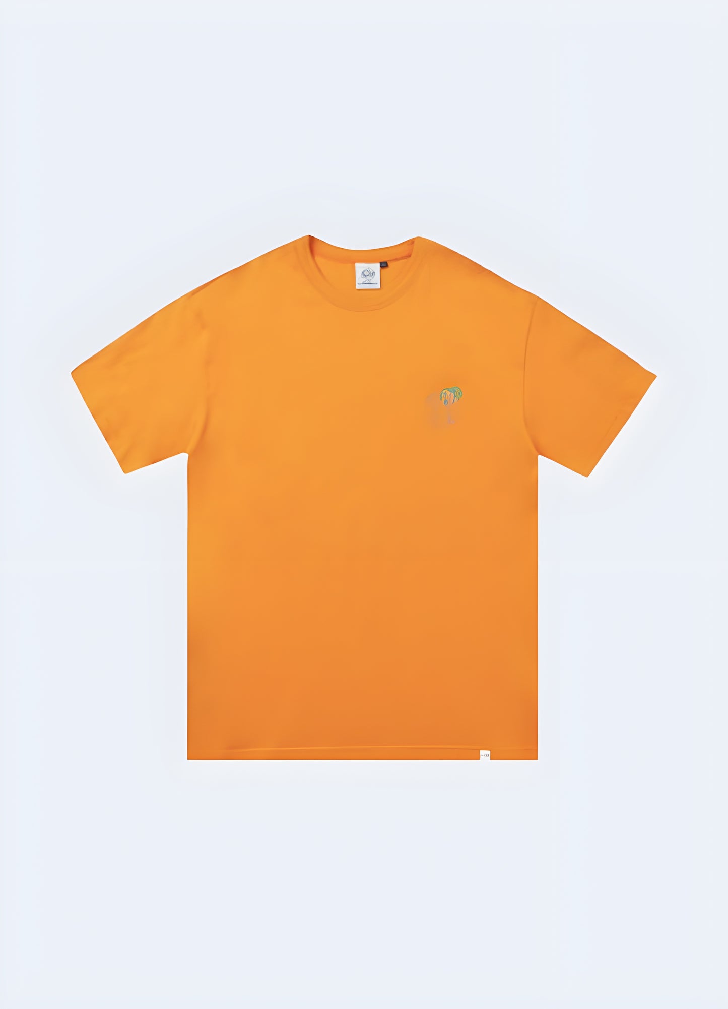 Baggy oversized tee with korean print orange.