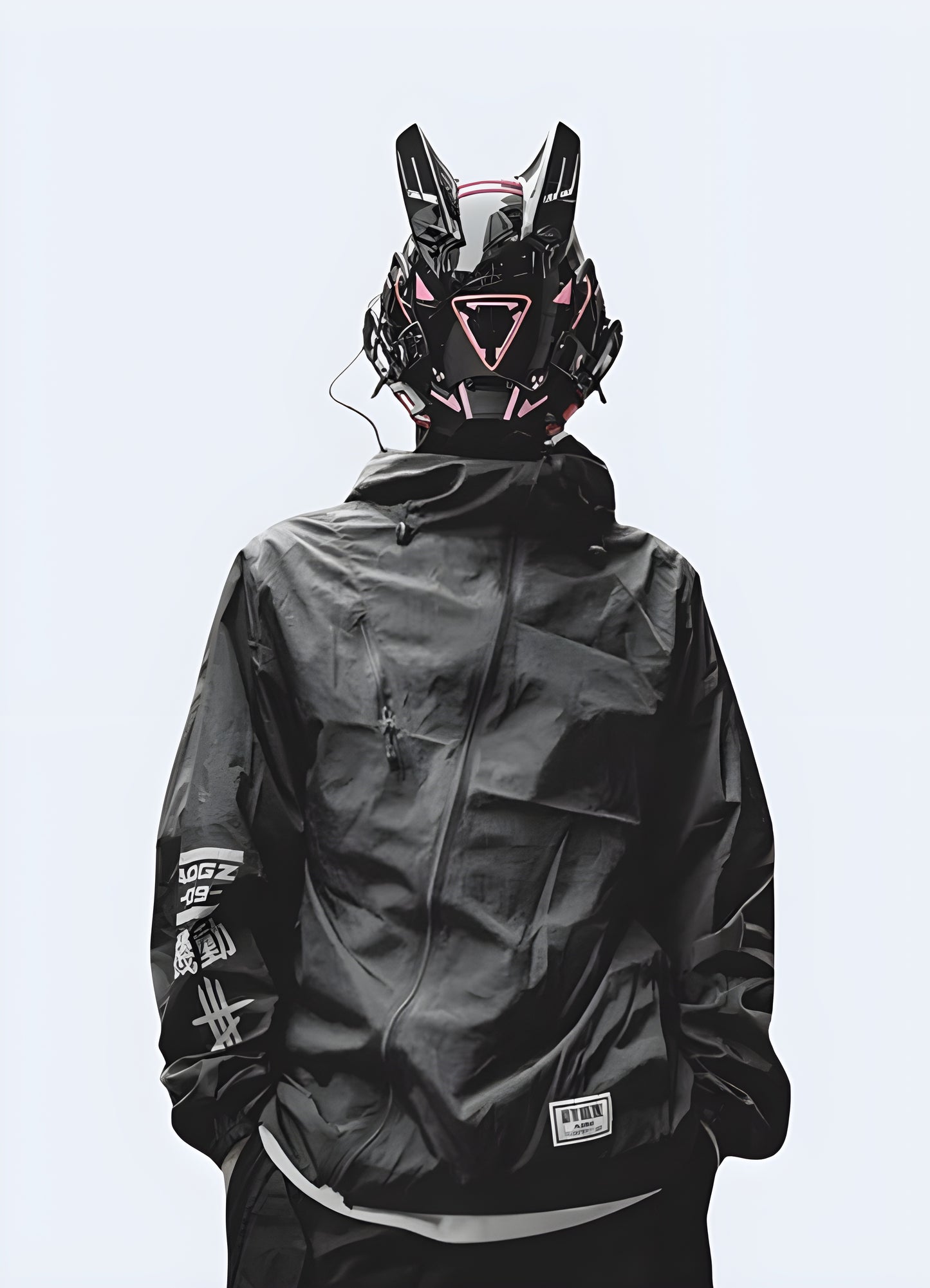 Cushioned interior lining for comfort cyberpunk futuristic helmet.