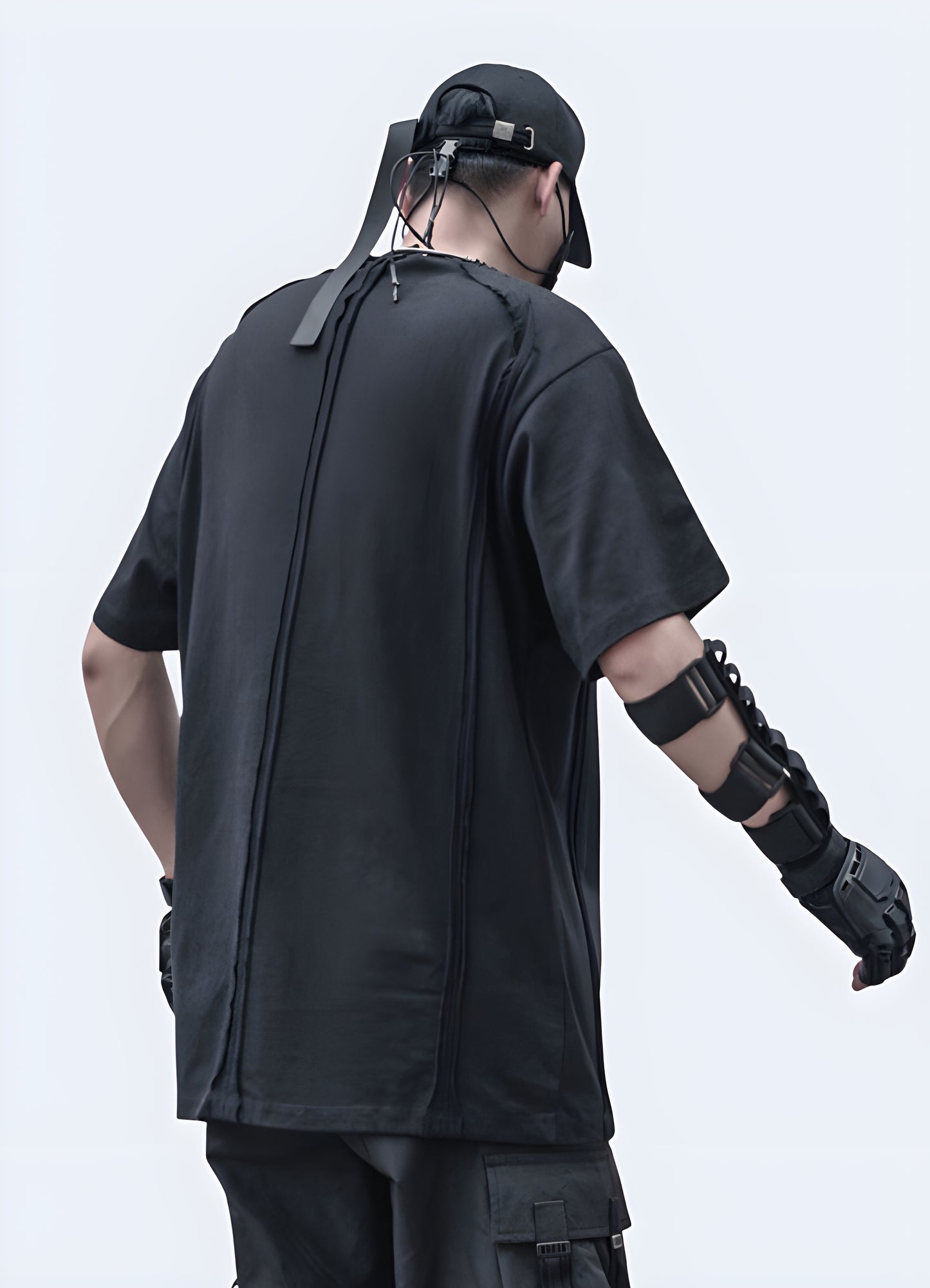 Futuristic shirt back view model