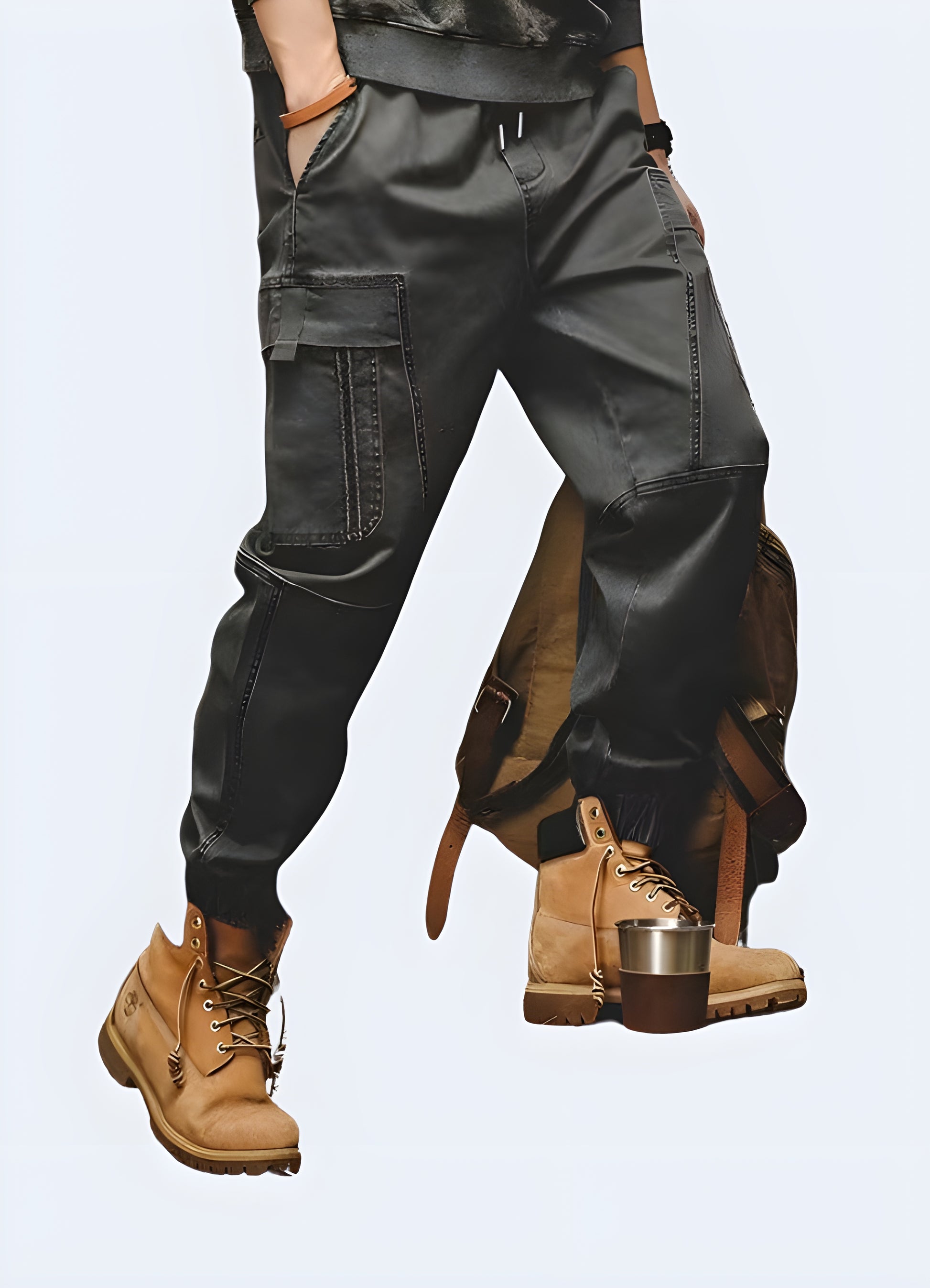 Durable and weathered surplus airborne vintage pants.