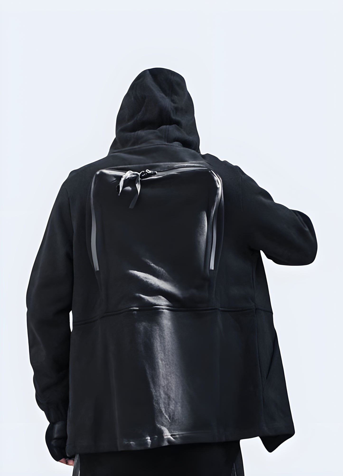 This techwear hoodie will protect you from the elements and complete your outfits.