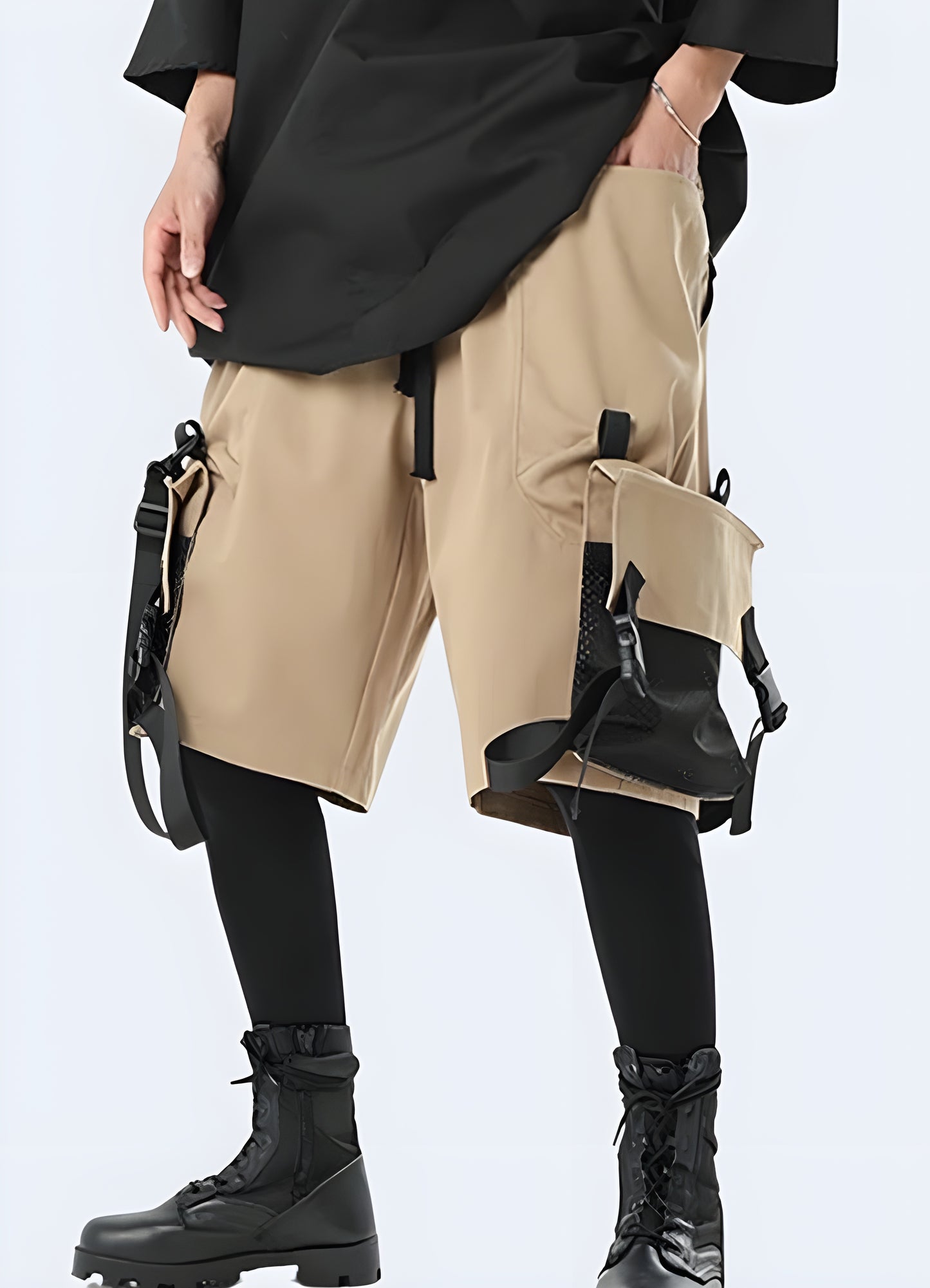 A testament to the urban warrior, these shorts convey a narrative of resilience, strength.