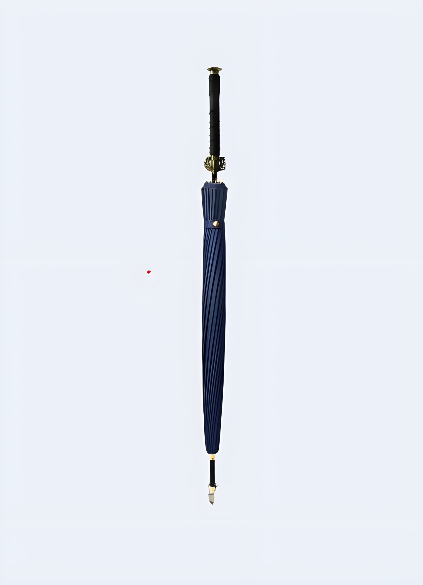 This unique umbrella is designed to resemble a traditional Japanese katana.