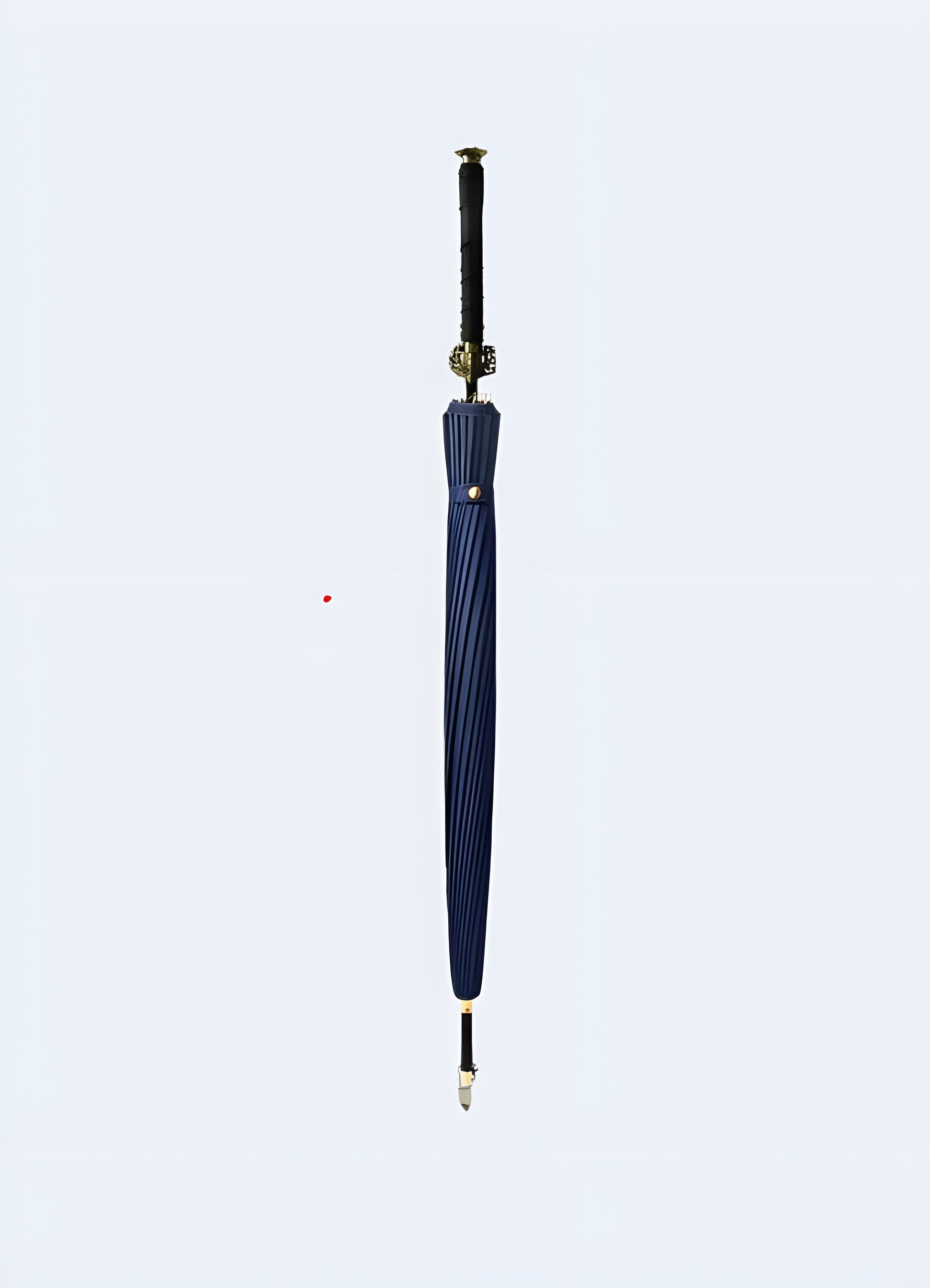 This unique umbrella is designed to resemble a traditional Japanese katana.