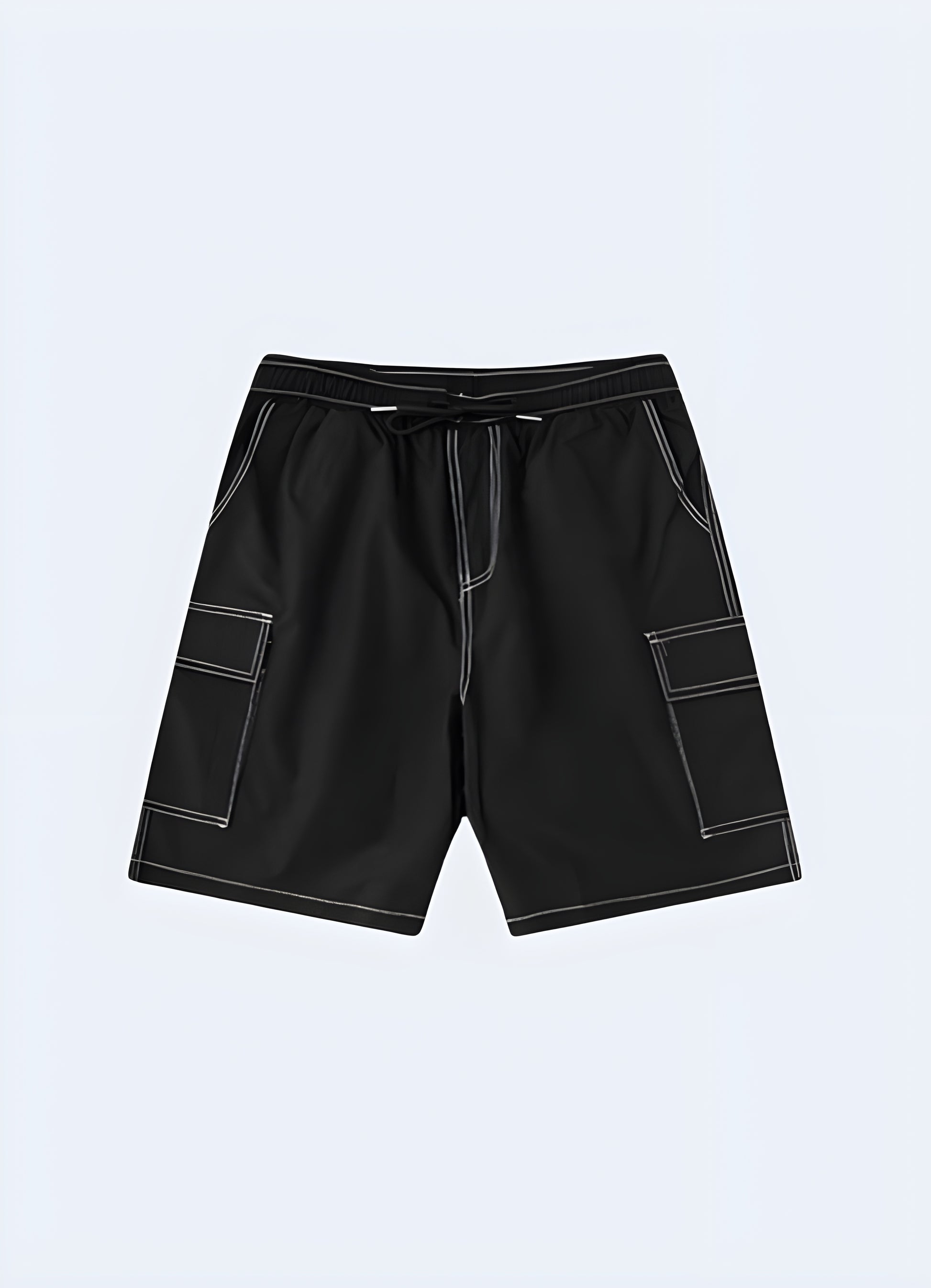 Distressed denim shorts with raw frayed hem streetwear jean shorts.
