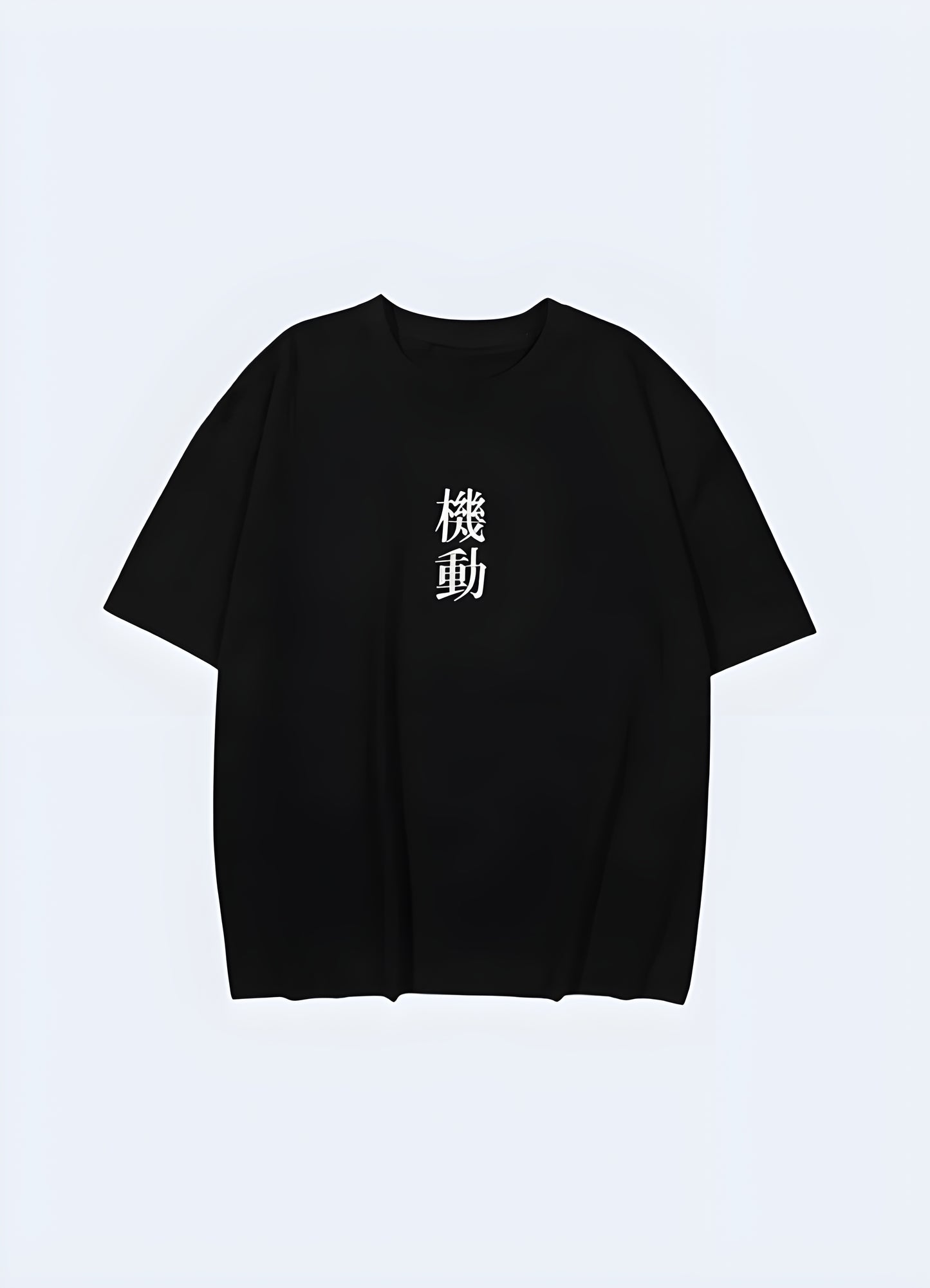 Graphic tee with japanese Kanji motifs black.