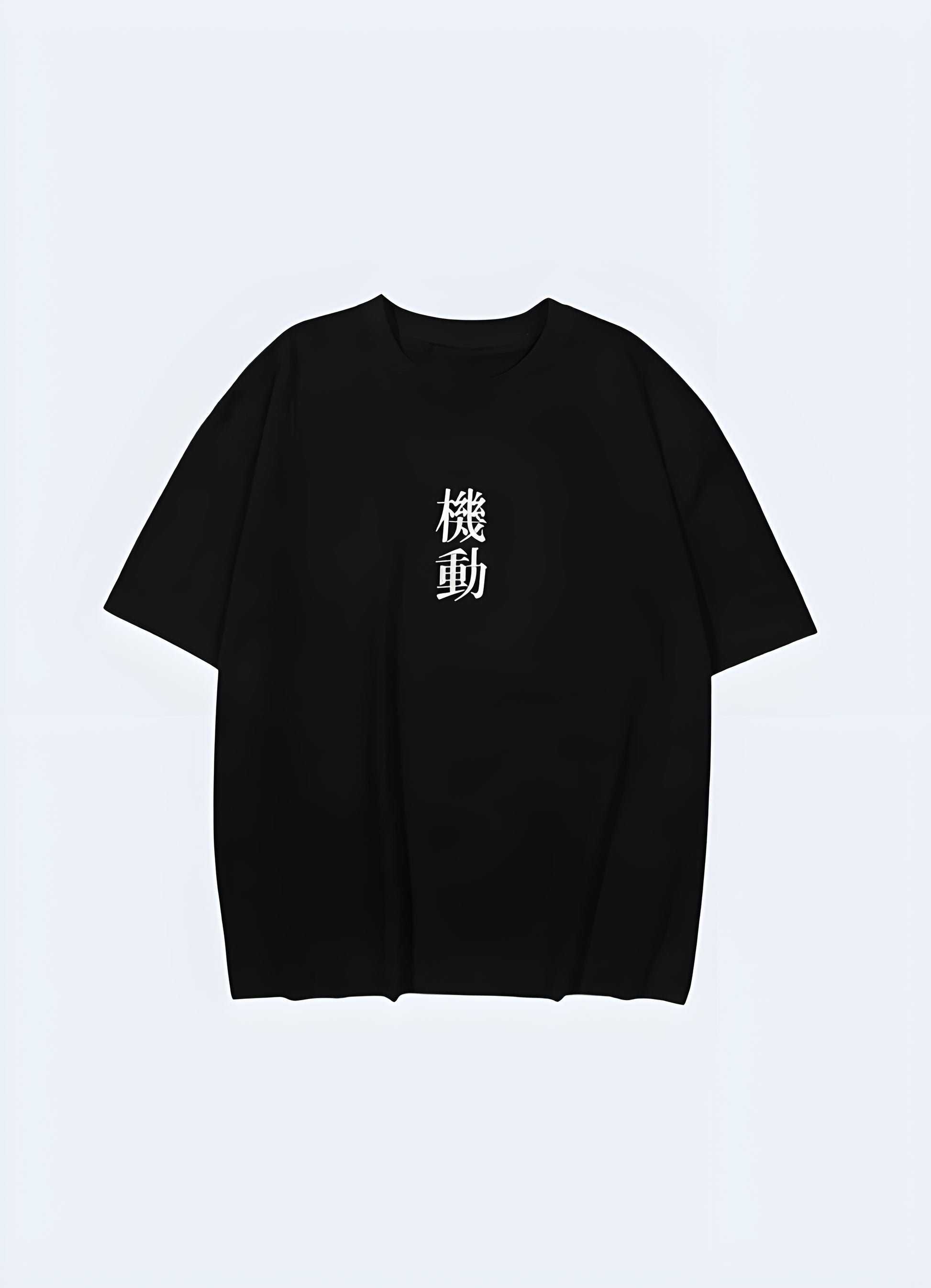 Graphic tee with japanese Kanji motifs black.