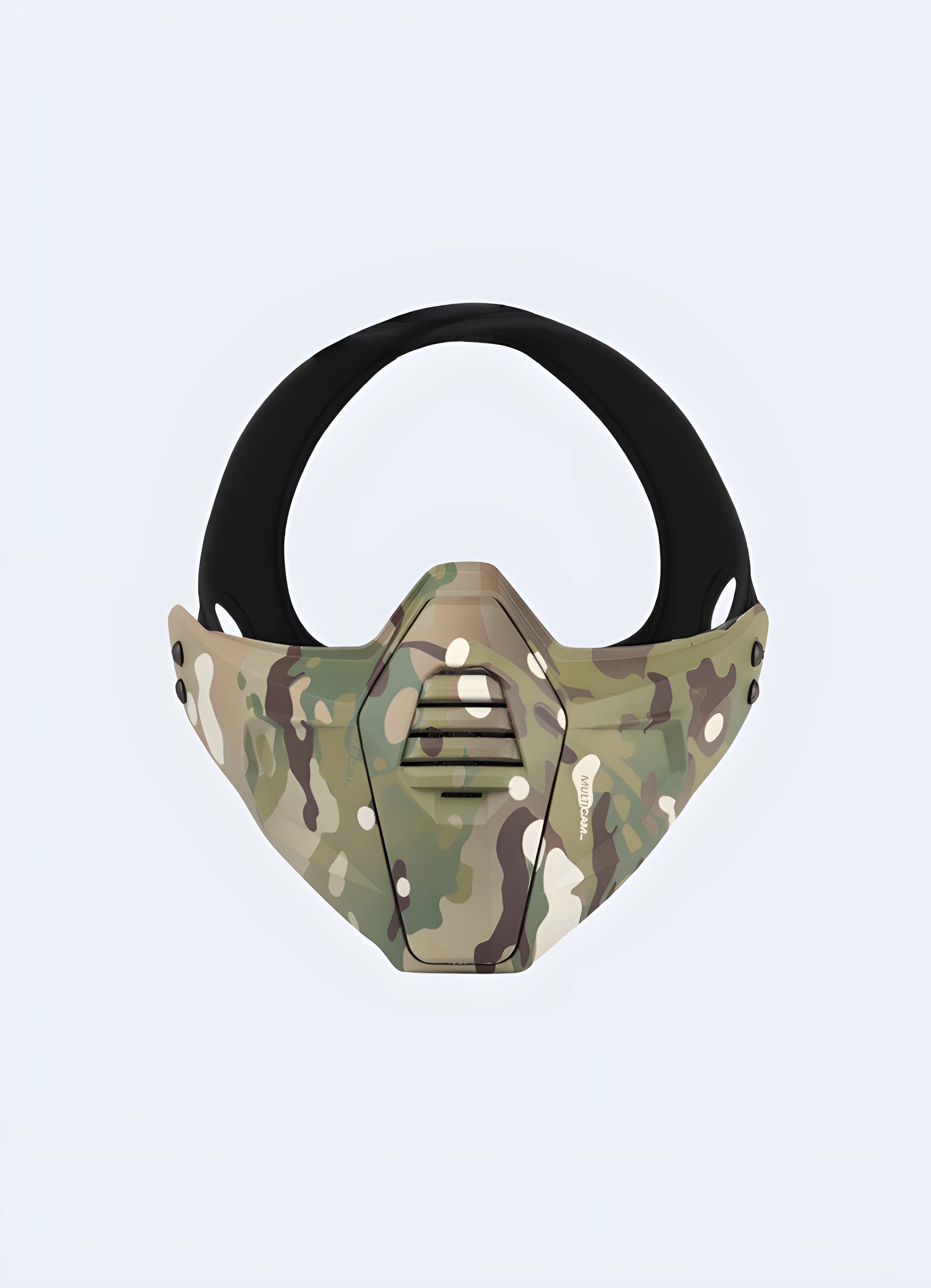 The mask's visuals offer various styles, from sleek minimalism to bold aggression.