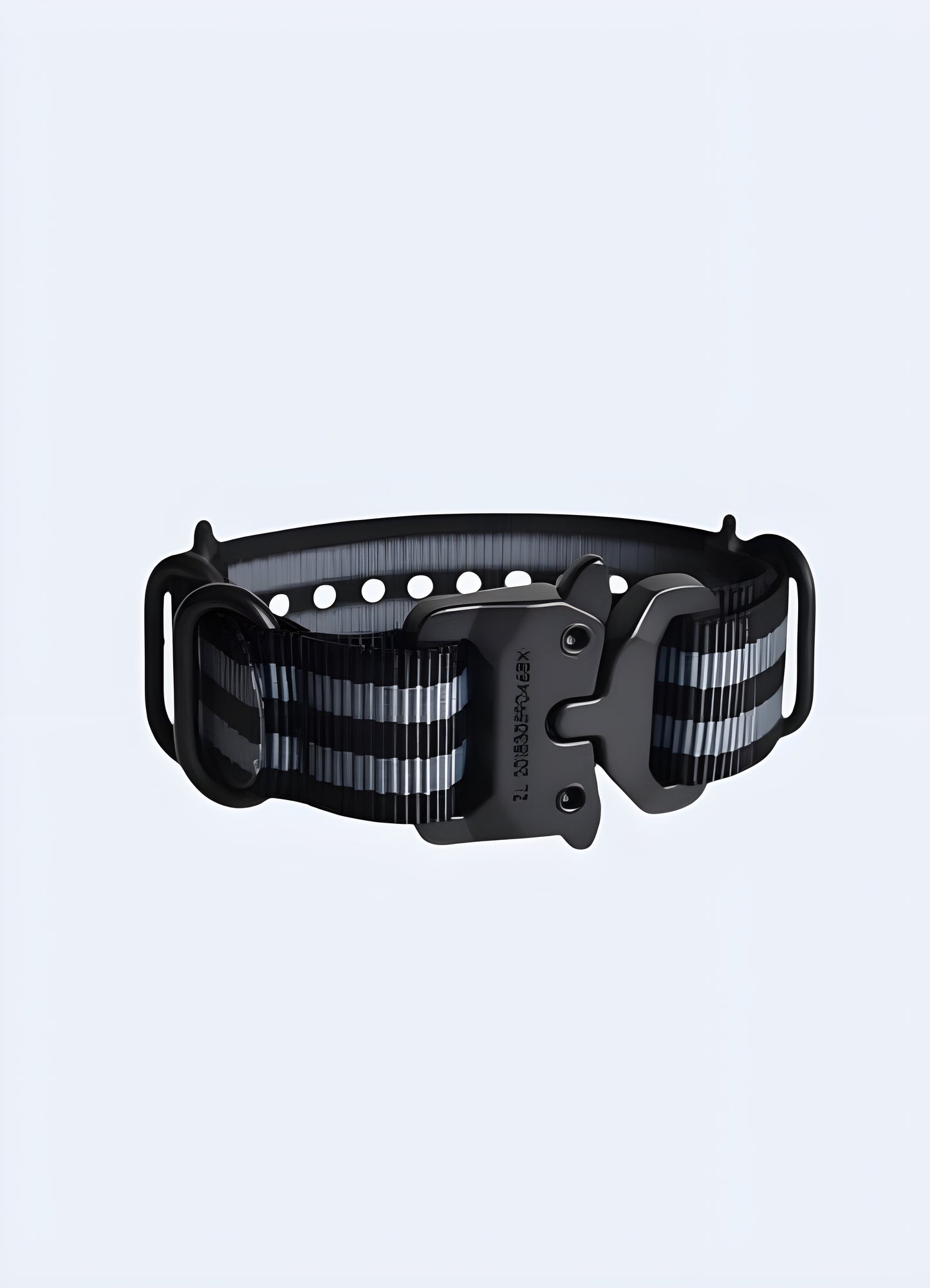 Embrace the future with this techwear bracelet crafted from polished stainless steel.