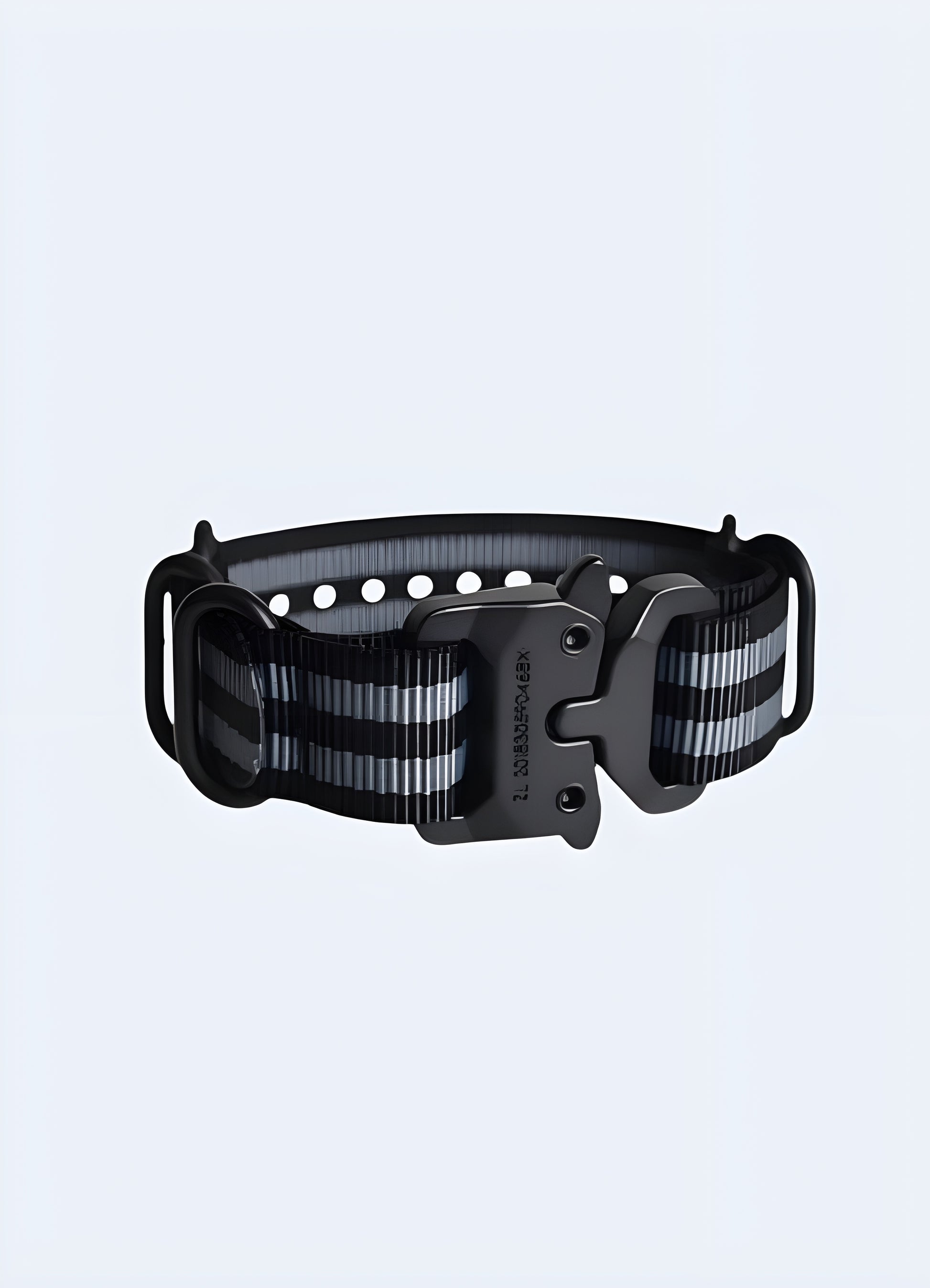 Embrace the future with this techwear bracelet crafted from polished stainless steel.