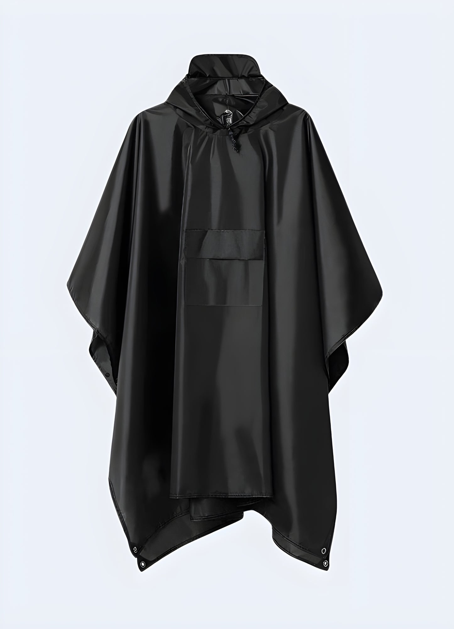 The techwear rain poncho comes with a bag to easily store and transport your cape.