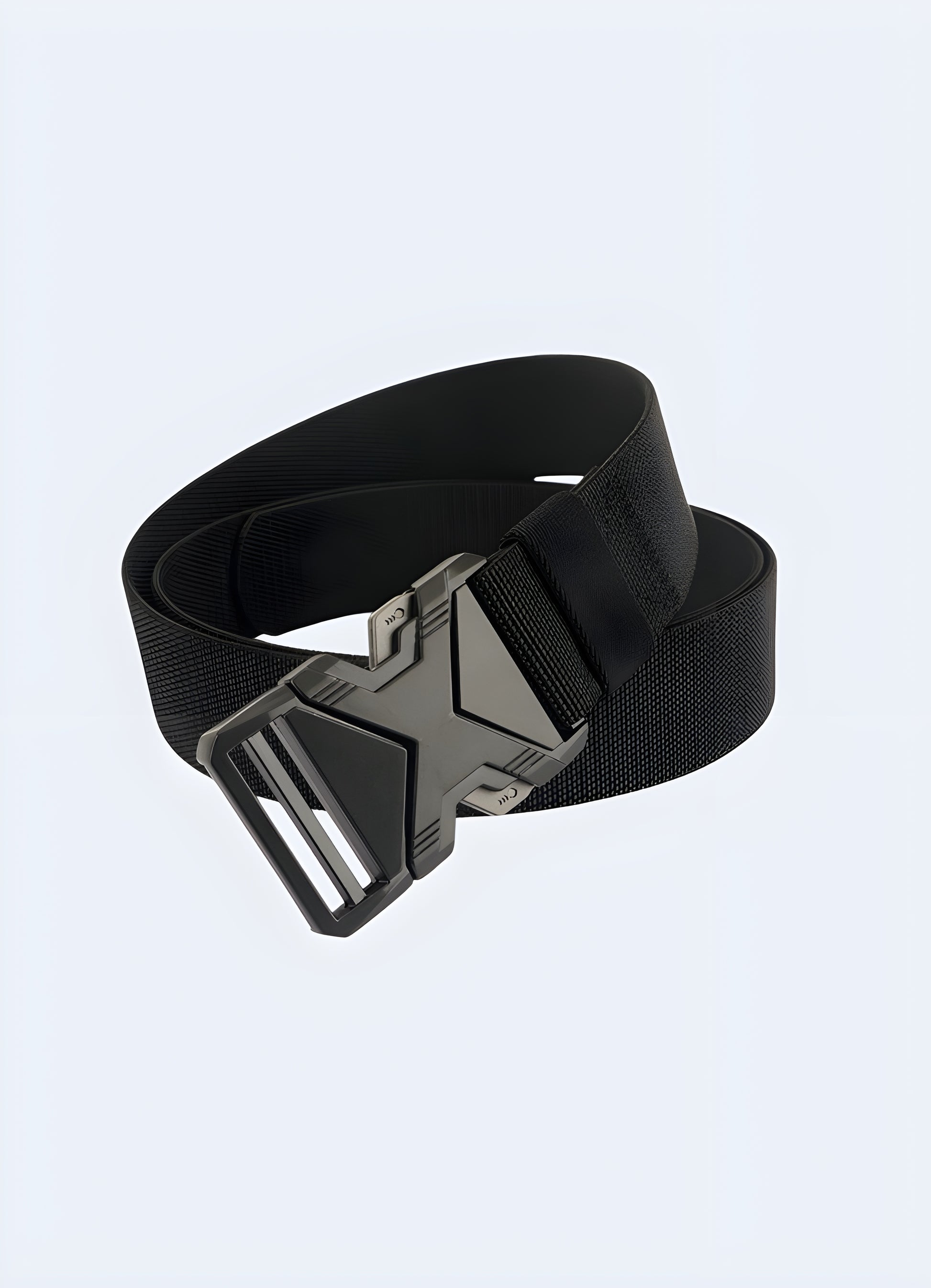 Quick-release system breathable utility belt streetwear black.