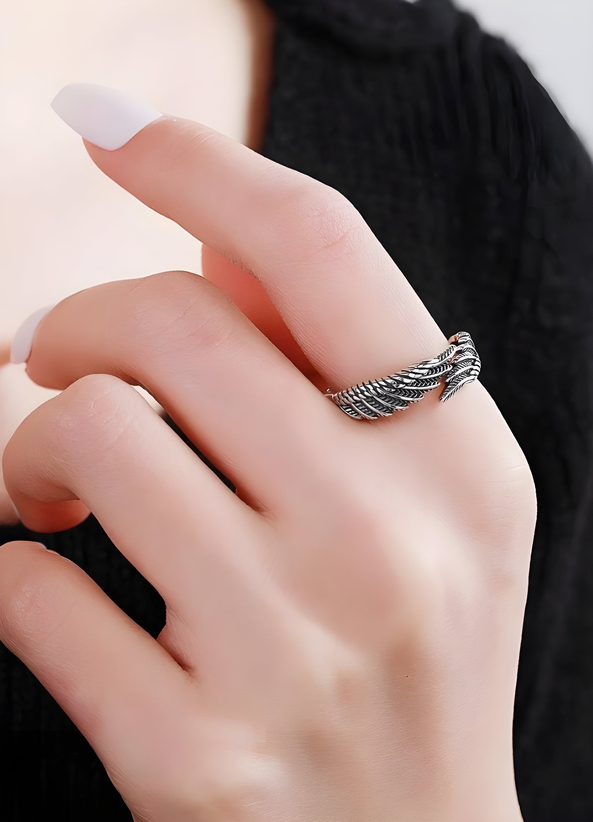 The intricate feather design is a testament to the beauty and grace of angels.
