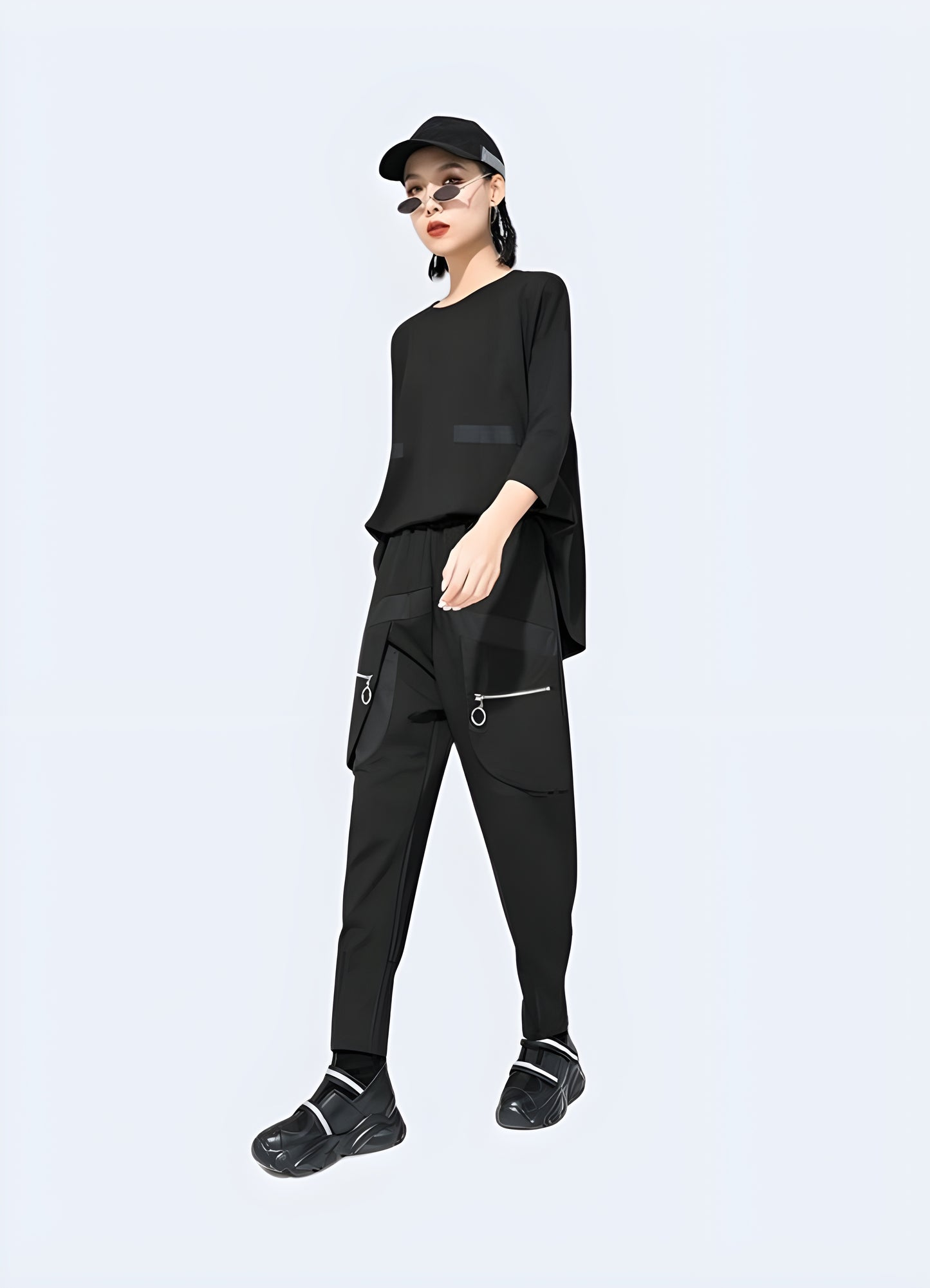 Jogger style trouser tactical women pants.
