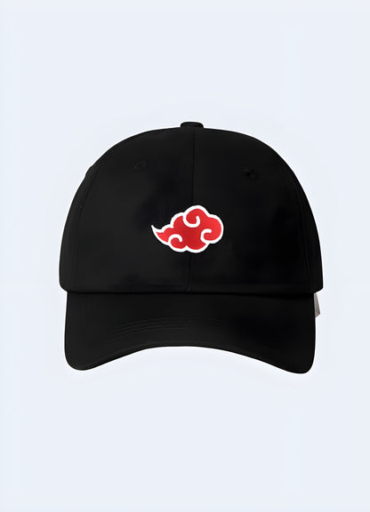 The striking red cloud, embroidered with the skill of a master shinobi akatsuki cap black.