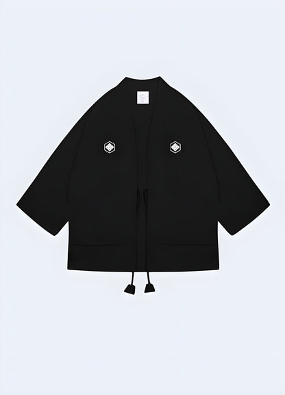 Killwinner jacket multi zippered pockets black front view.