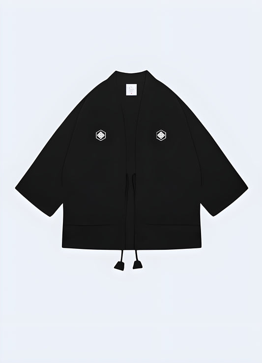 Killwinner jacket multi zippered pockets black front view.