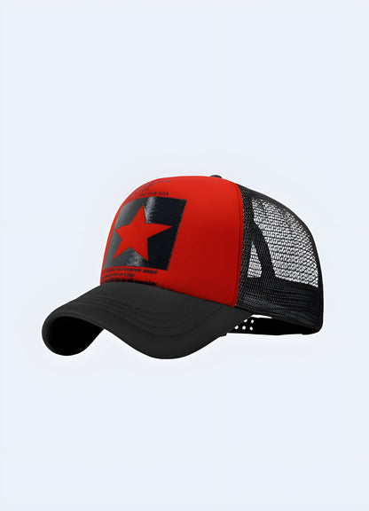 his tactical hat features a breathable mesh panel and adjustable strap for ultimate comfort and performance.