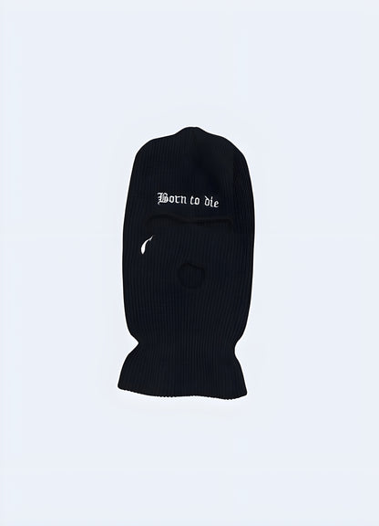 Seamless head and neck cover snug lightweight stretch fabric.