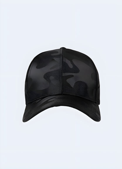 This stylish multicam black trucker hat symbolizes audacity and conviction, a beacon for the brave.