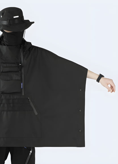 Black Cape Jacket – Techwear Australia - Main Image
