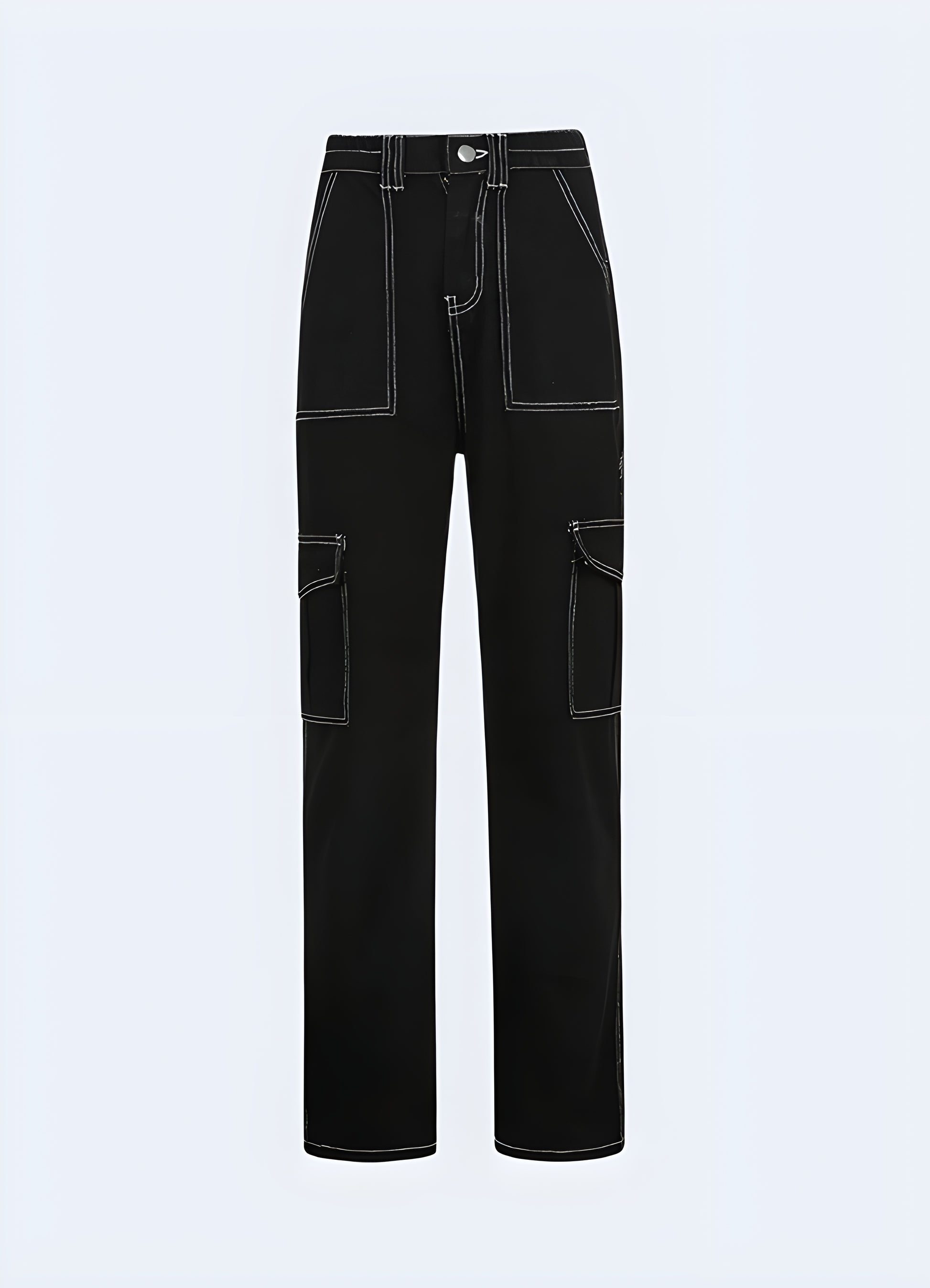 Elevate your casual look with these sleek black cargo pants.