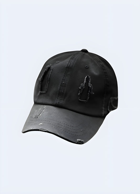 Lead the techwear revolution with our unique black denim hat.