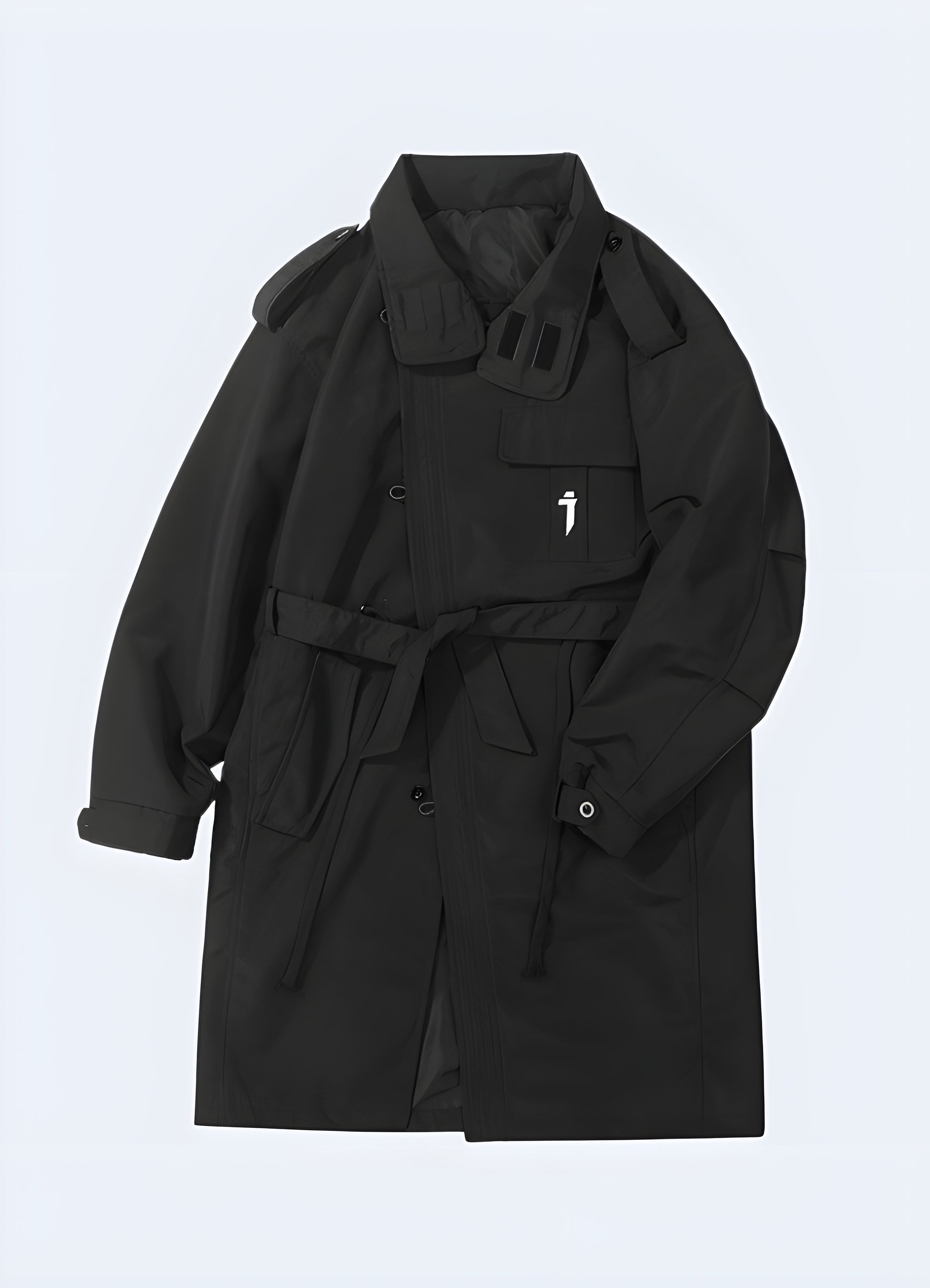 This black hoodie jacket is designed hooded zip-up utility jacket.