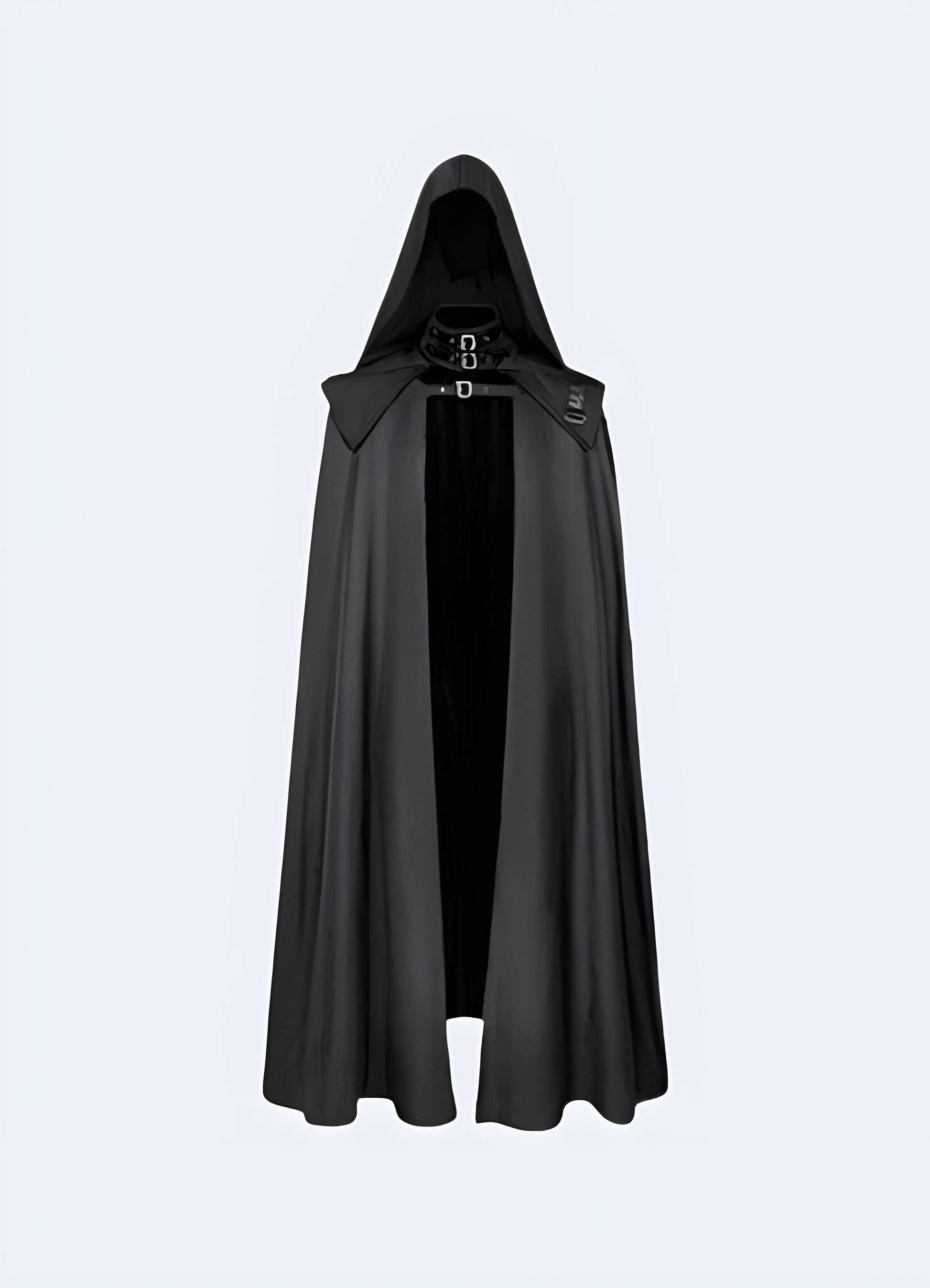 Medieval style cloak comes with hood black jedi cloak. 