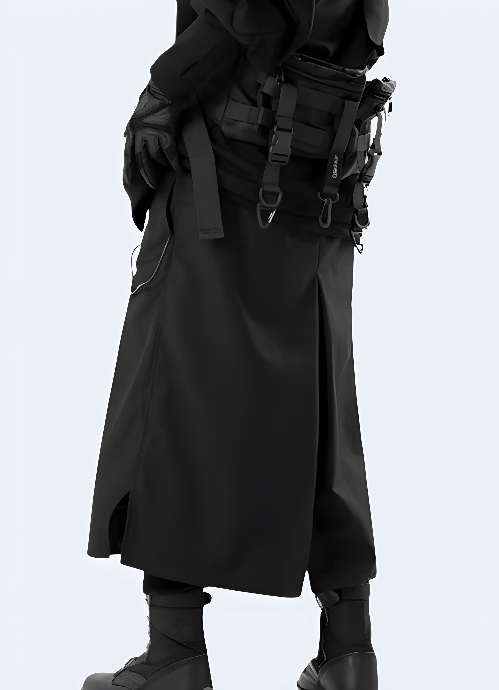 Reinforced seams, comfortable to wear black ninja pants.