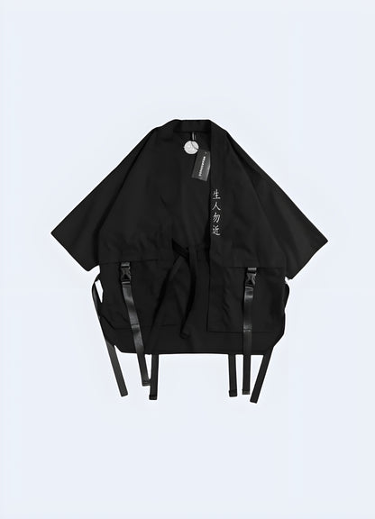 Wearing a techwear kimono can be a great way to add a unique, stylish touch to your outfit.