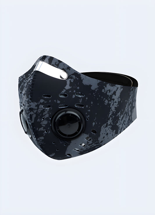 Digital woodland camo pattern camouflage face mask.