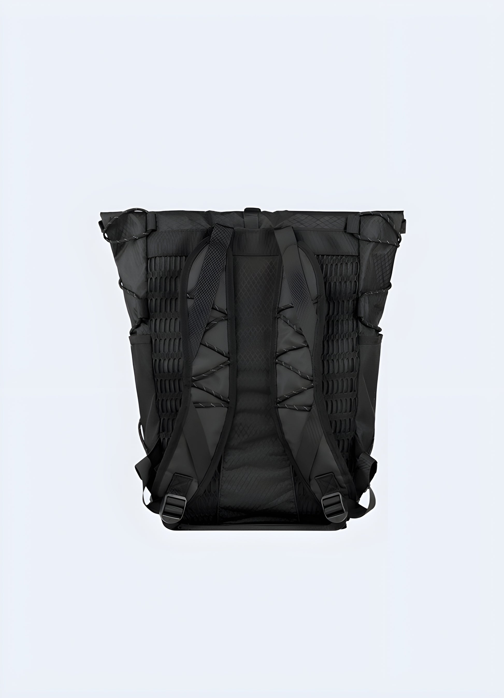 This techwear laptop bag perfectly blends the sleek and minimalistic, balancing functionality with cutting-edge design.