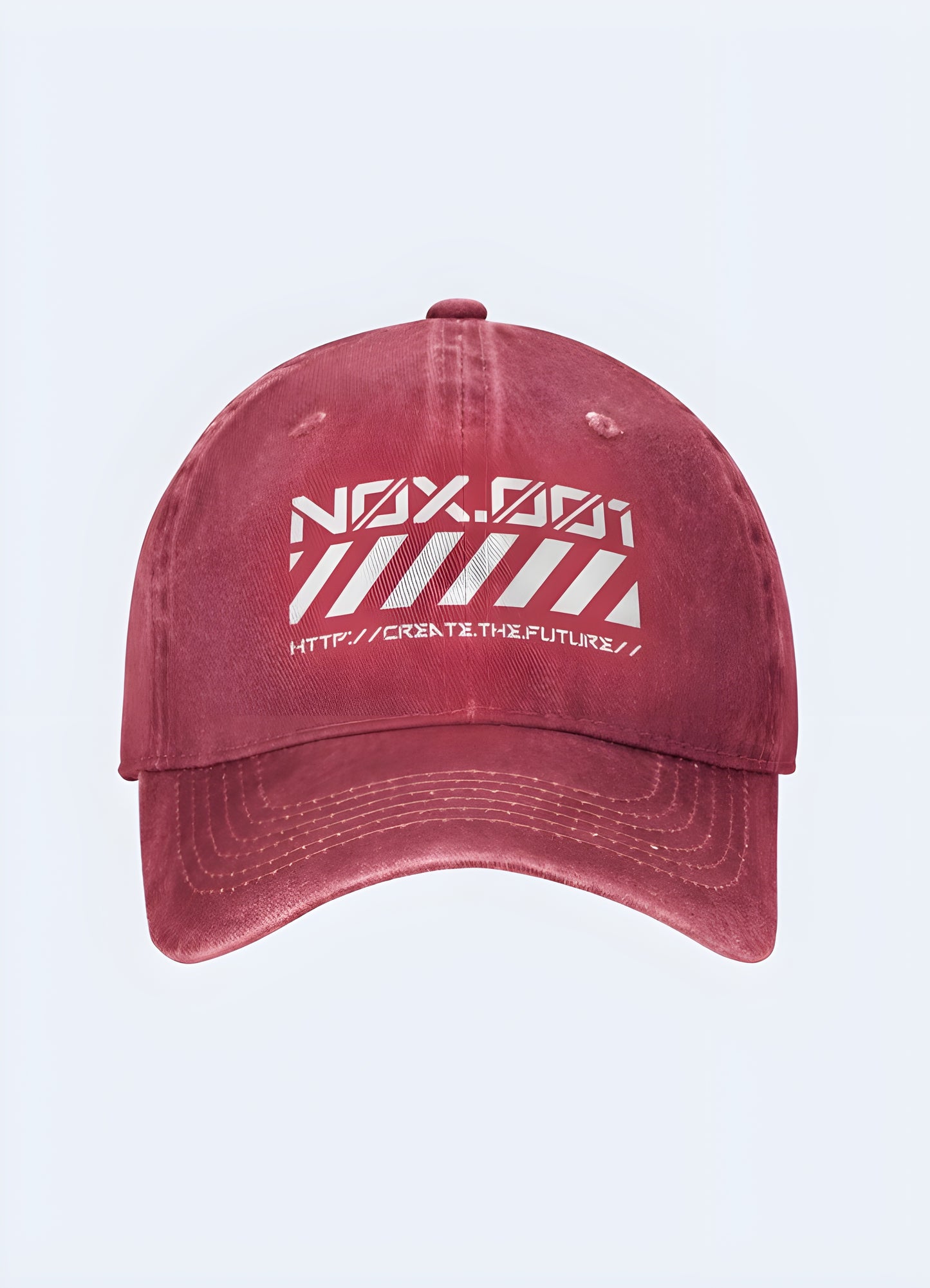 This unique hat boasts a futuristic print, structured panels, and a plastic snapback for a perfect fit.