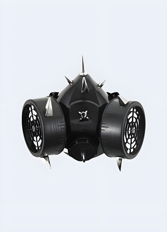  Futuristic angular gas mask shape cyberpunk gas mask.