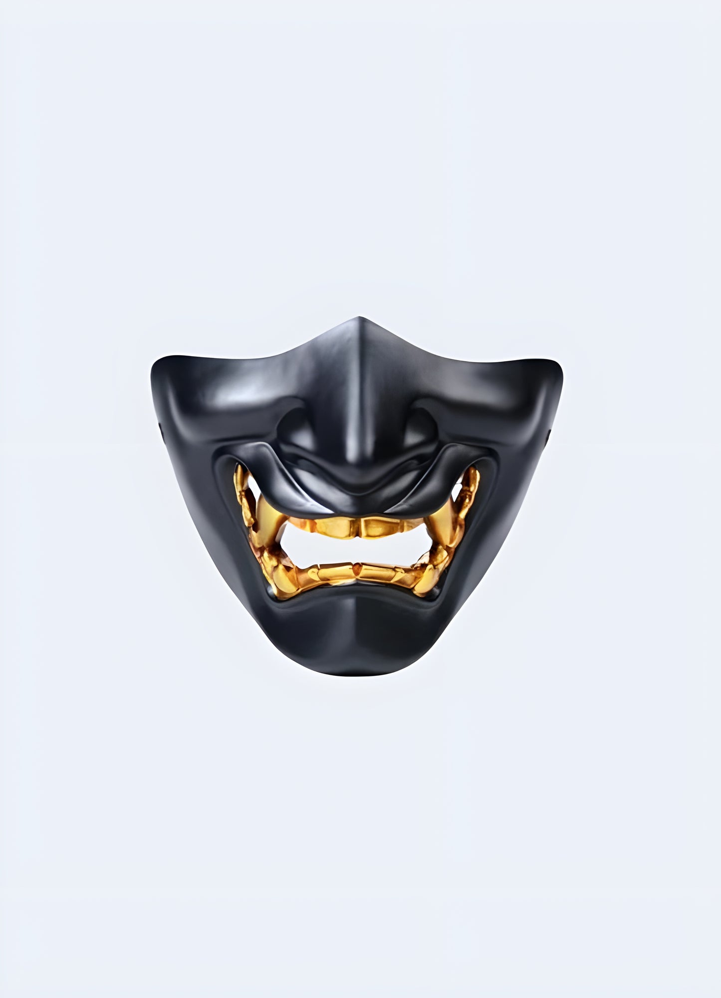  Embrace the edgy side of cyberpunk with this bold oni mask.