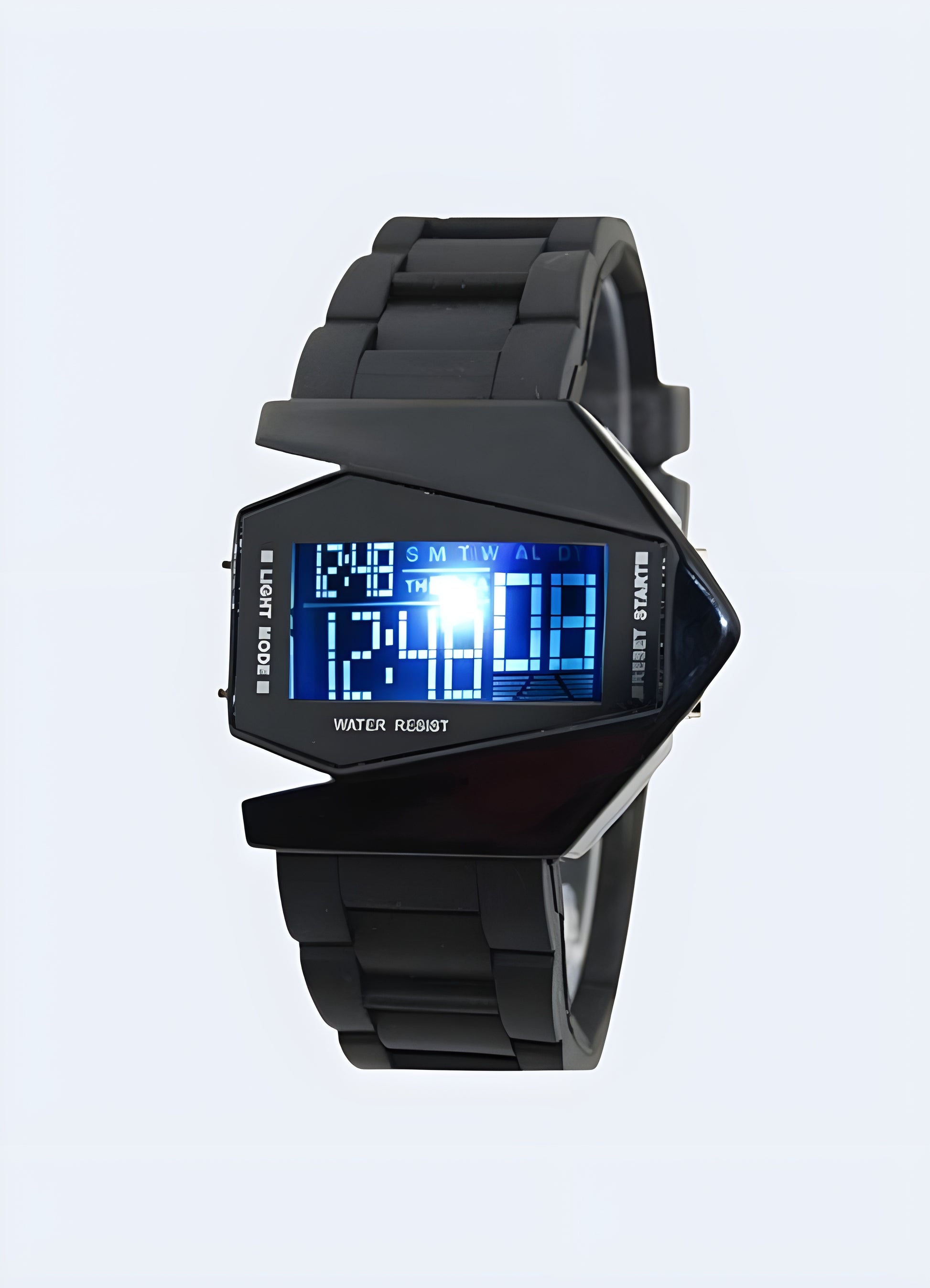  Cyberpunk inspired aesthetic analog quartz watch.