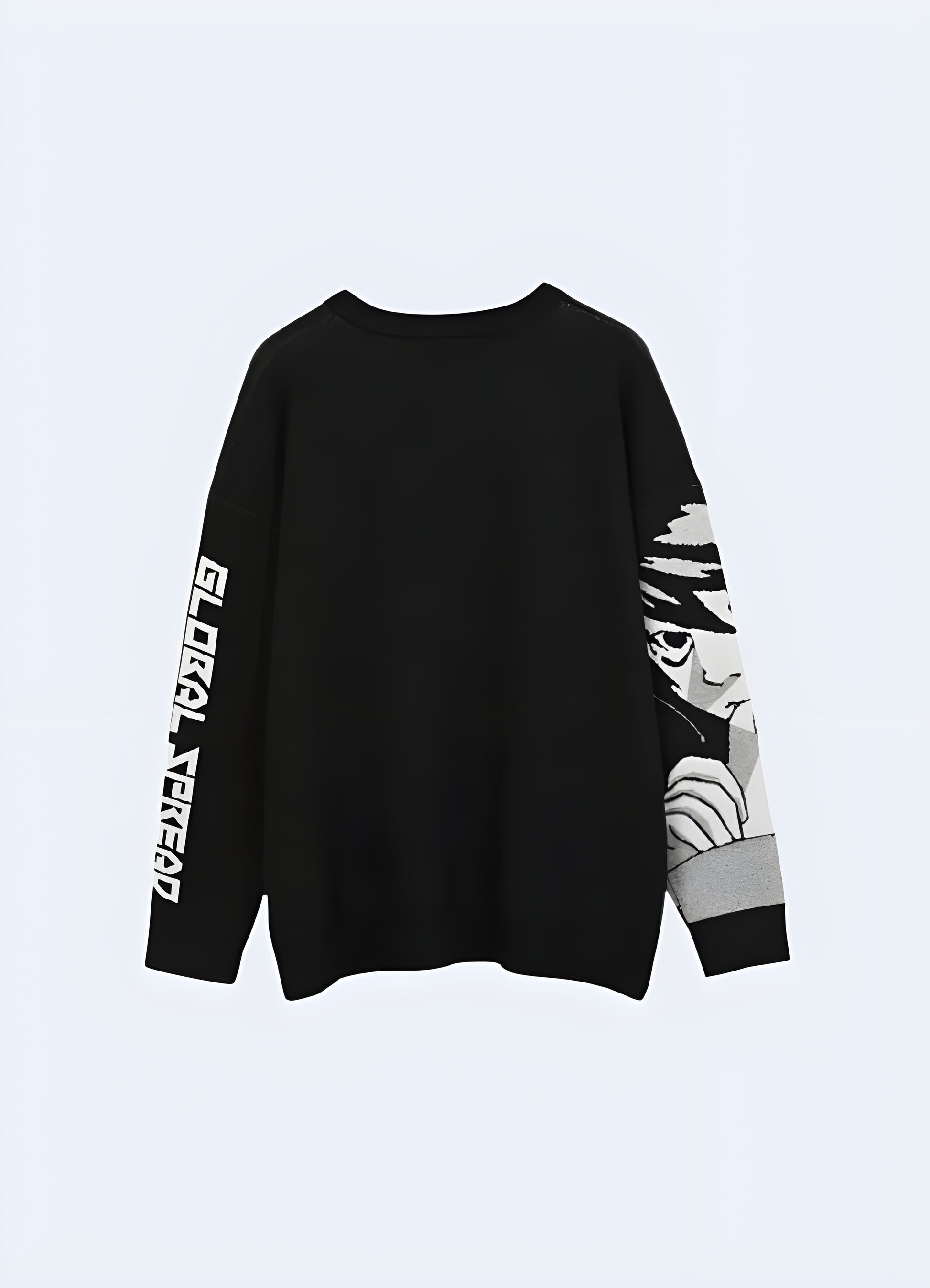 Black Death Note graphic oversized sweatshirt.