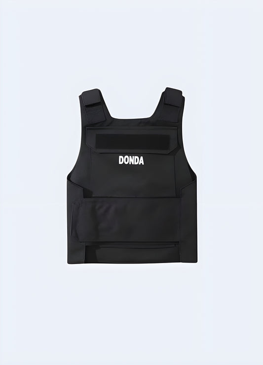 Boxy silhouette inspired by streetstyle donda vest.