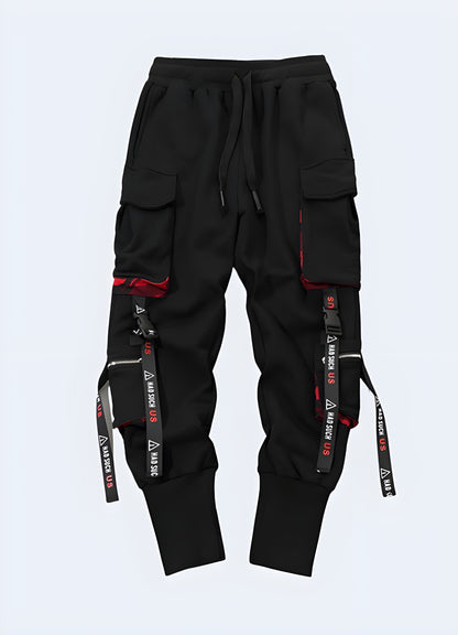 Adjustable straps offer a customized fit cargo pants.