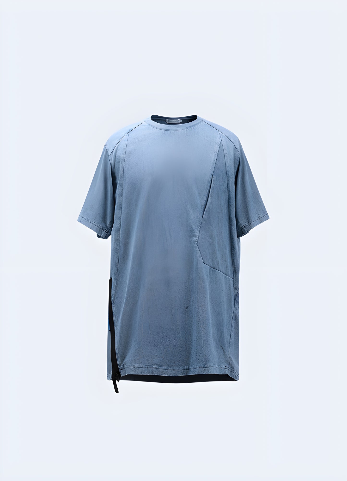 Eye-catching design futuristic shirt blue regular fit for a classic look. 