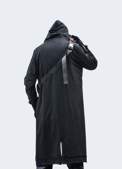 Channel the spirit of cyberpunk with this versatile techwear overcoat.