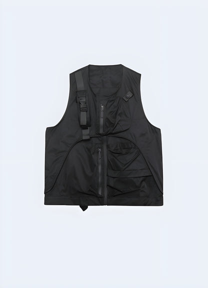 Embrace genderless style with this futuristic vest.