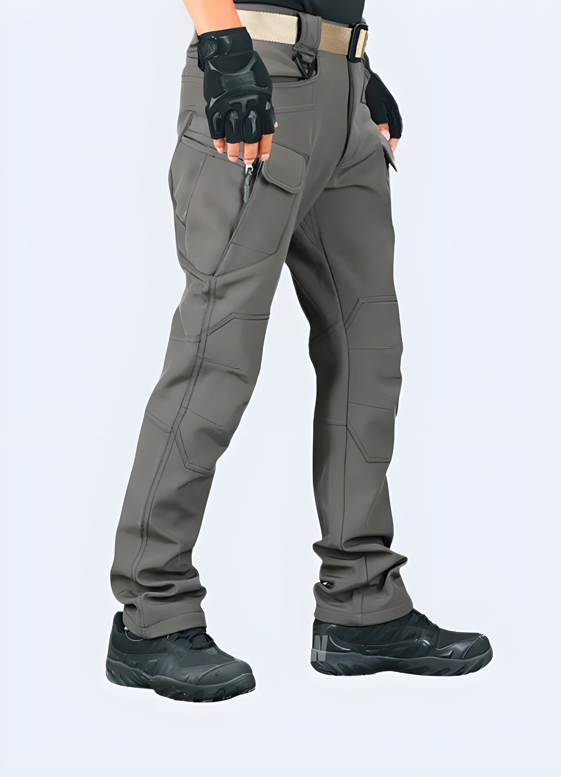 Multi pockets both side gorpcore cargo pants grey. 