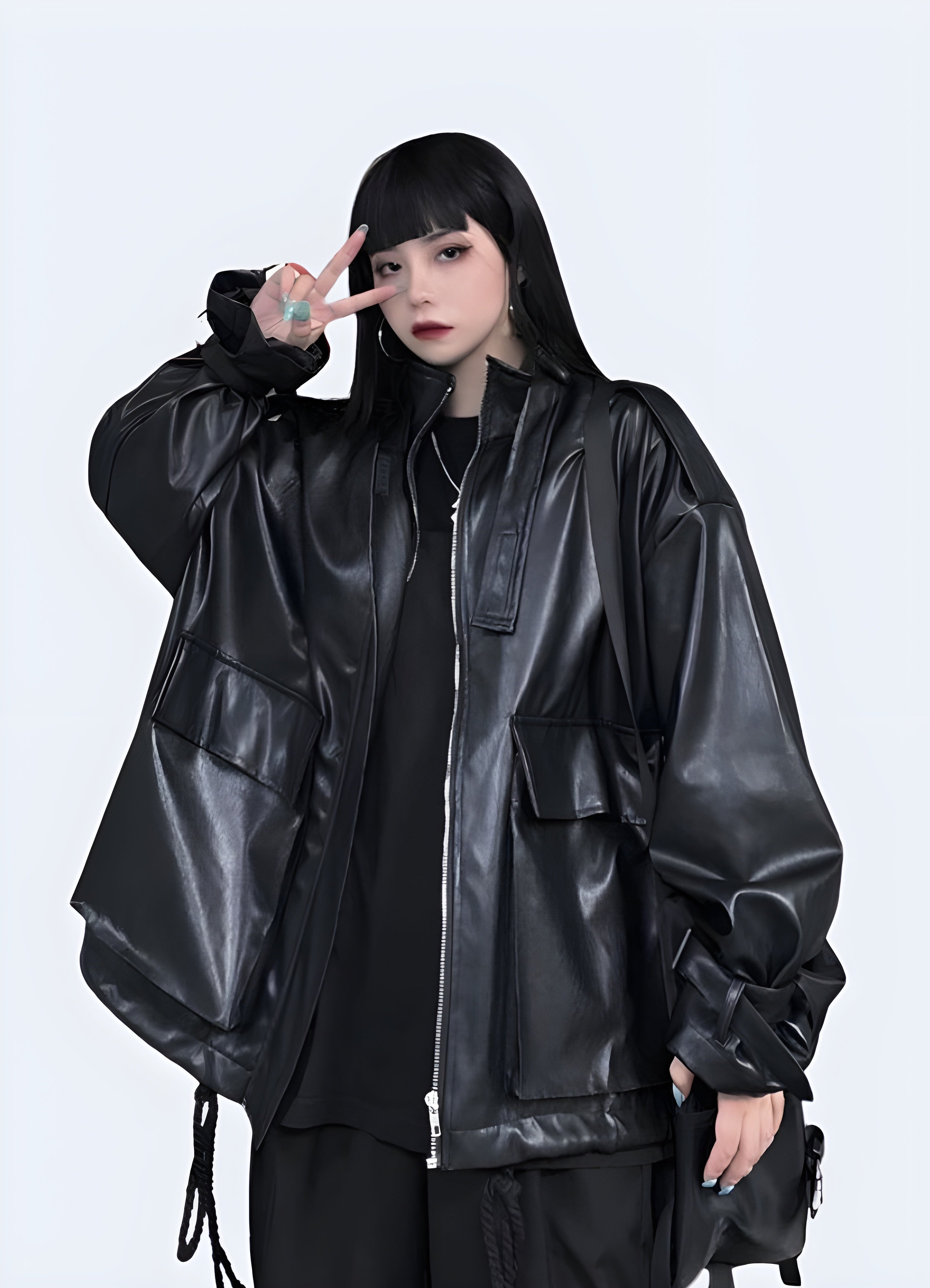 Gothic Leather Jacket Women's – Techwear Australia