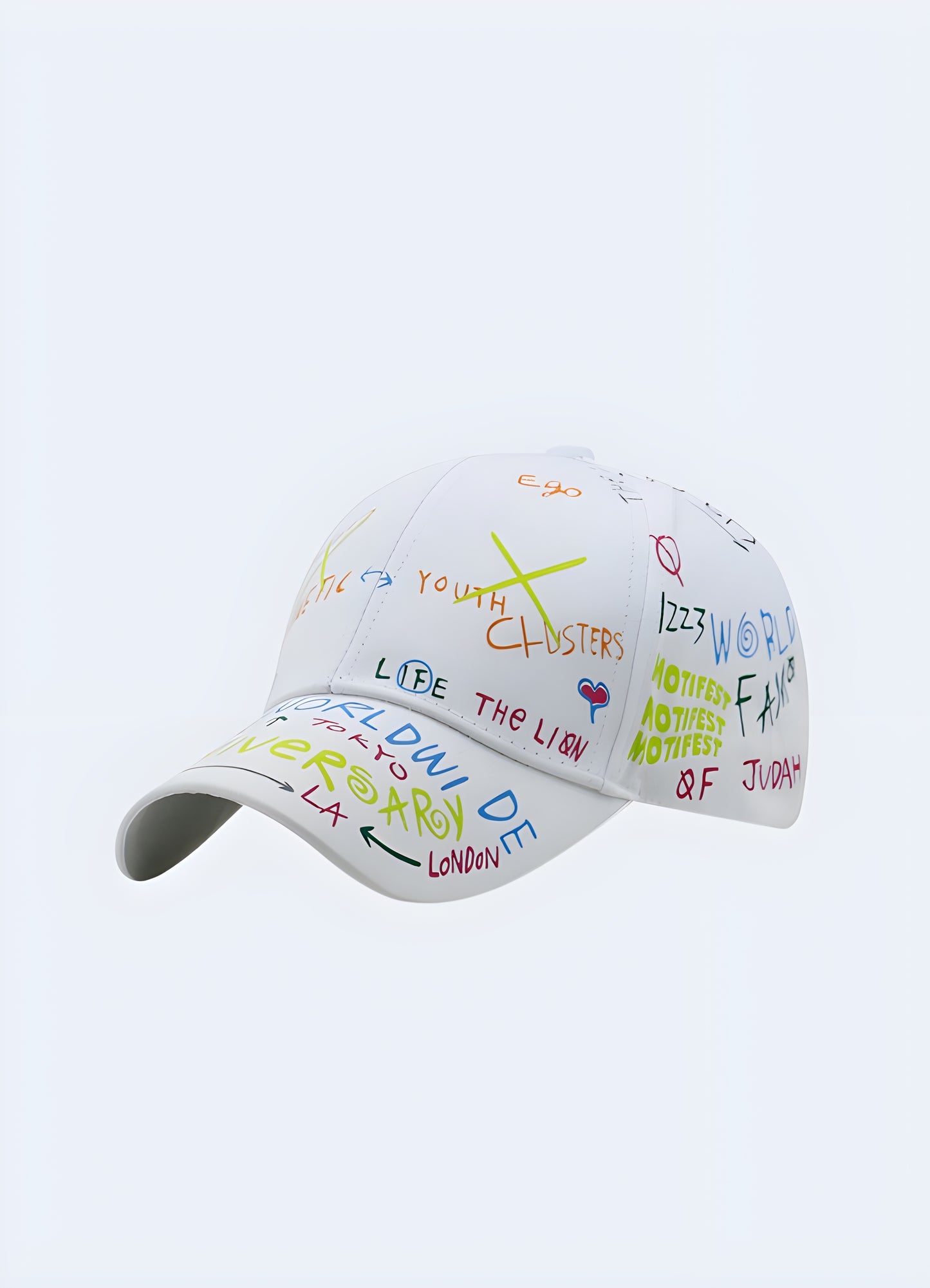 This unique hat boasts an eye-catching print, and an adjustable snapback.