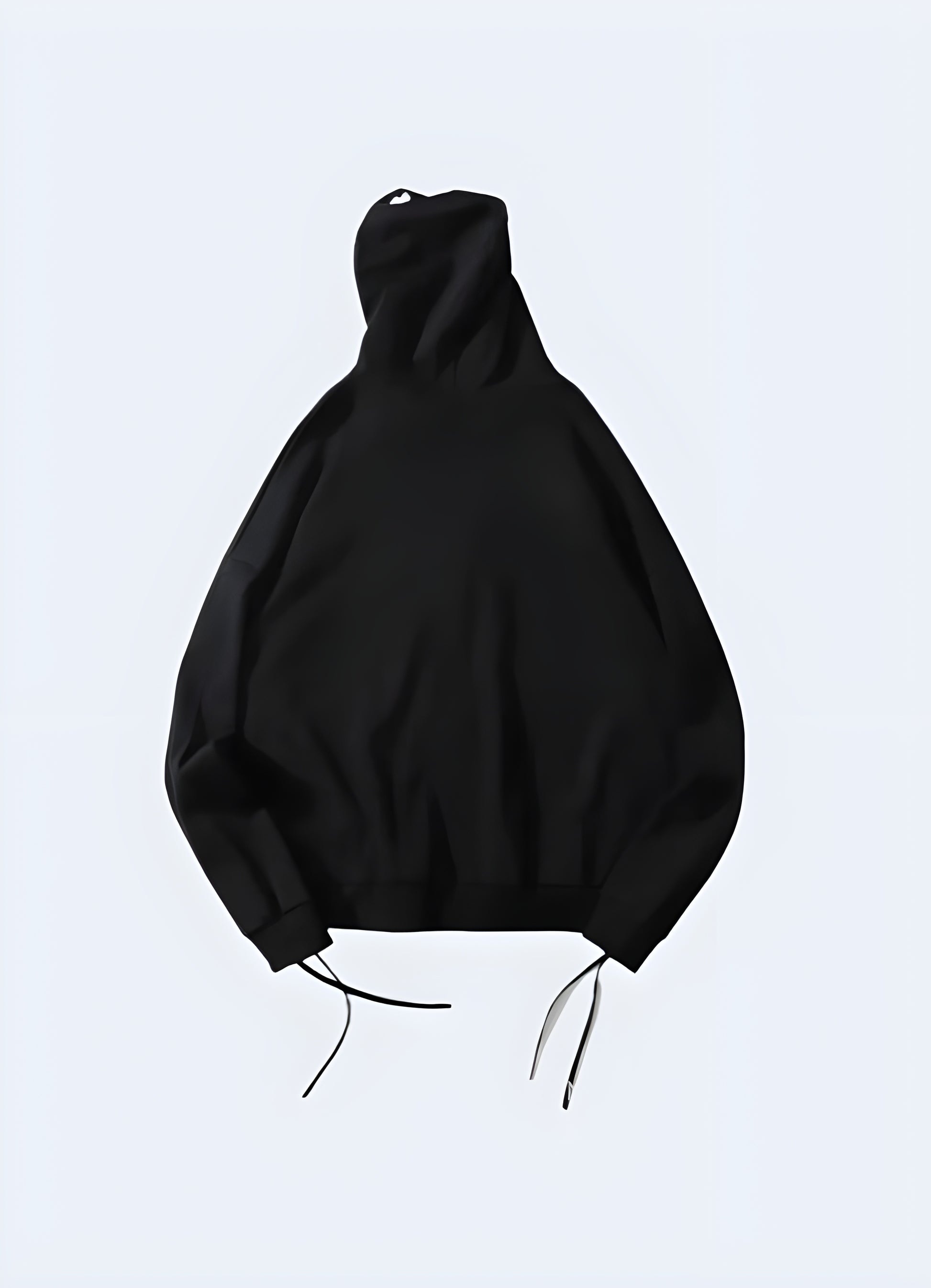 Loose vintage fit crafted for men grunge black hoodie.